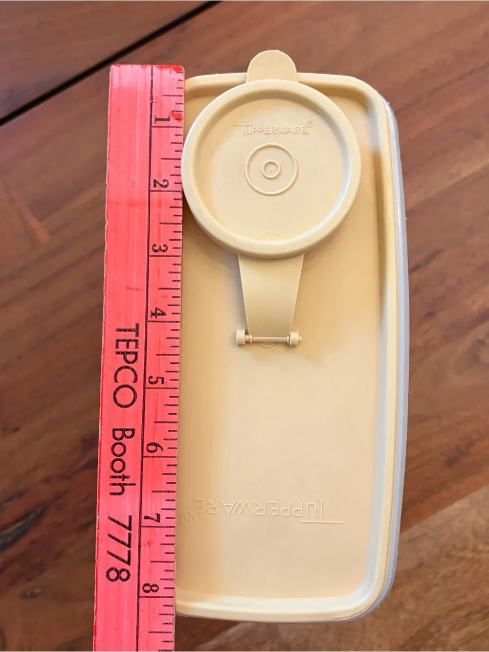 TWO Vintage Tupperware Cereal Keeper Containers #269 w/ Almond Clear Flip Lids